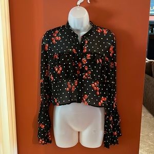 Cherry polka dot blouse